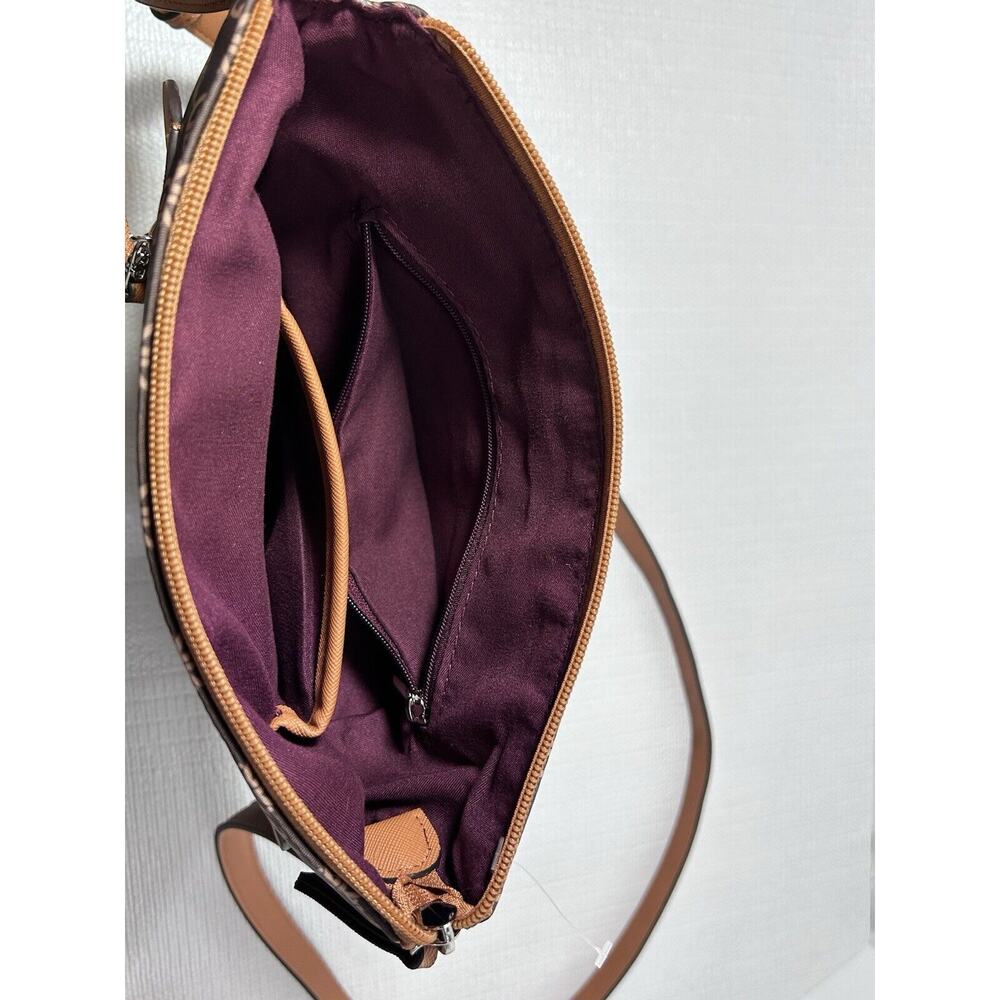 GIANI BERNINI logo nylon North South small crossbody bag - Chocolate brown - Picture 8 of 16
